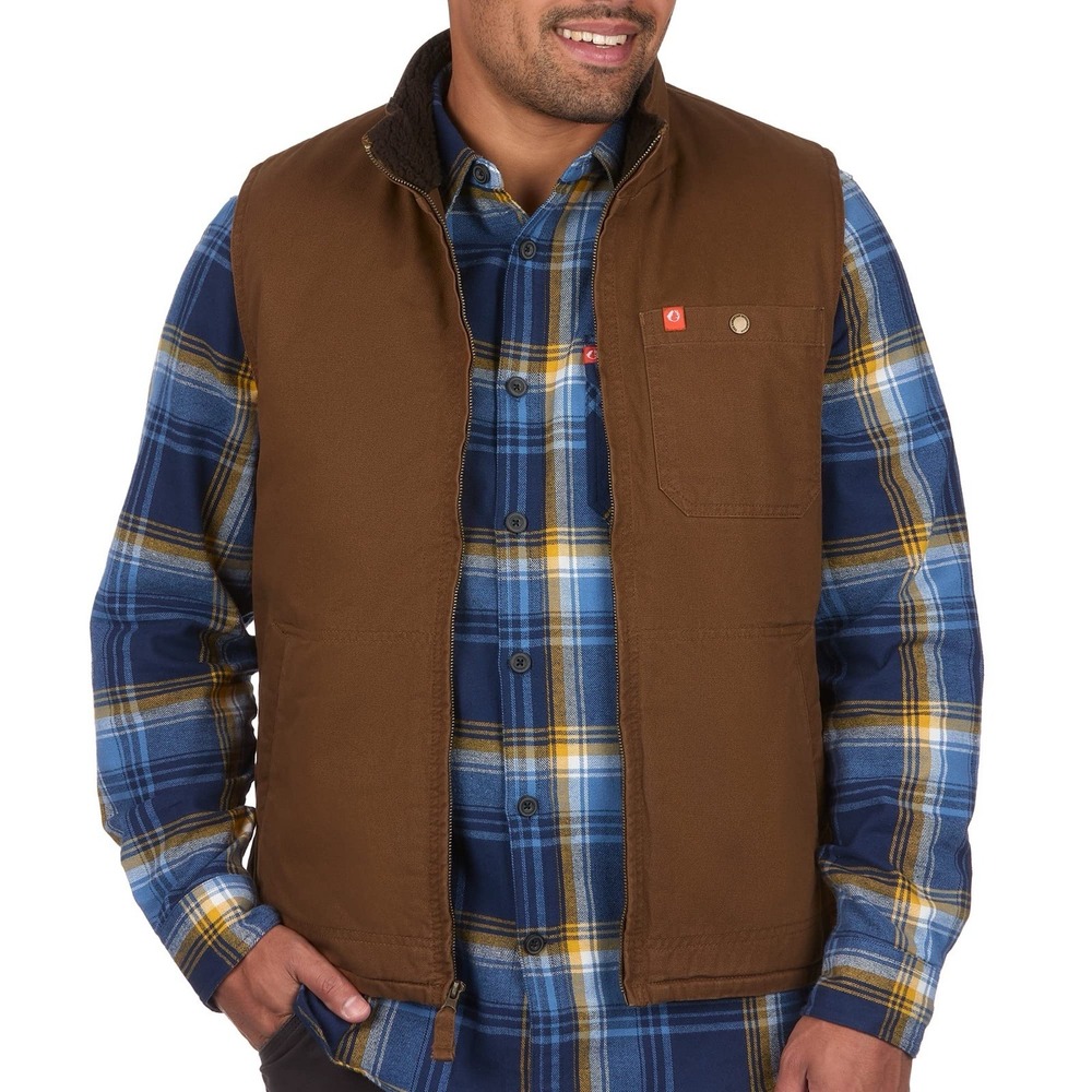 The American‎ Outdoorsman Men's Tan Vest Sherpa Lining, Size M